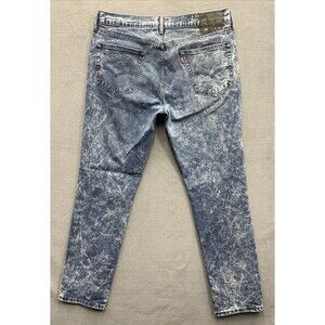 Levi's 541 Denim Jeans Men's Athletic Taper Stretch Acid Wash Blue Size 36X32